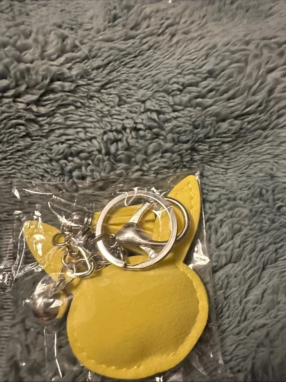 Yellow Crystal Bunny Key & Tassel Card Holder - Sparkle Accessory